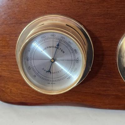 Vintage Home Decor Lot – Owl Bank, Wall Clock, Nautical Weather Set & Macrame