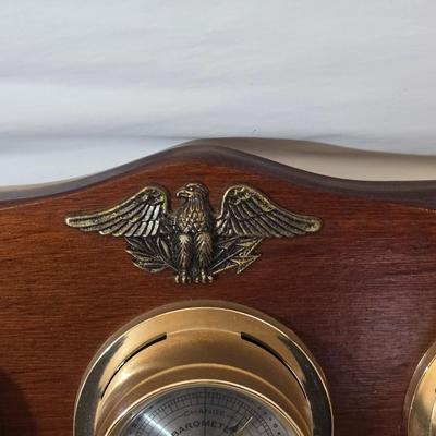 Vintage Home Decor Lot – Owl Bank, Wall Clock, Nautical Weather Set & Macrame
