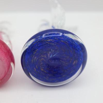 Handblown Vintage Blue & Pink Angels