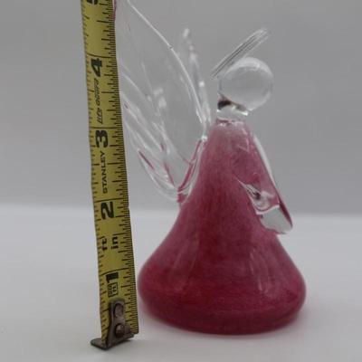 Handblown Vintage Blue & Pink Angels