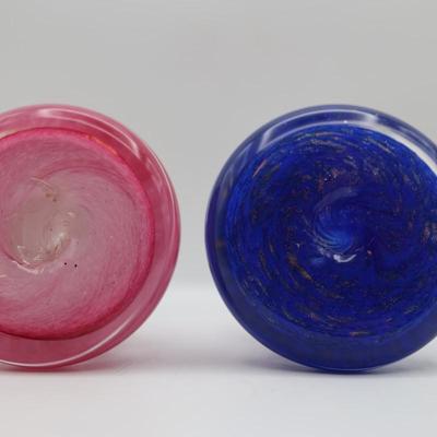 Handblown Vintage Blue & Pink Angels
