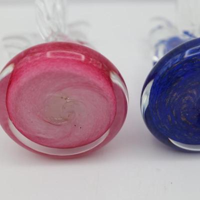 Handblown Vintage Blue & Pink Angels