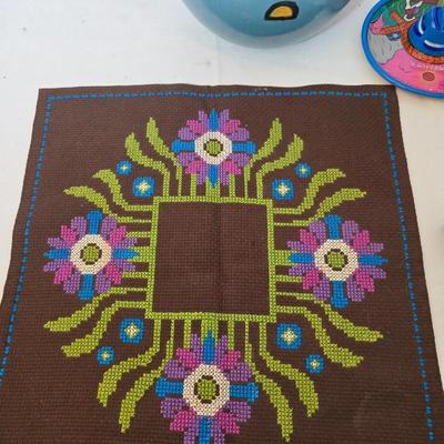 Mexican Folk Art & Decor Lot – Planters, Marionette, Textile & More