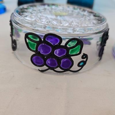 Glass & Metal Decor Lot – Blue Glass, Crystal Dishes, Silverplate & More
