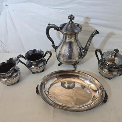 Vintage Silverplate Tea & Coffee Service – FB Rogers Set (5 Pc)