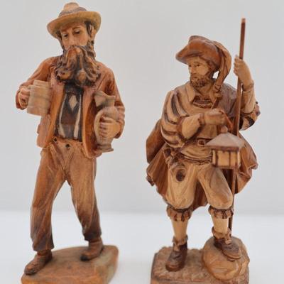 Two Carved Wooden Figurines
