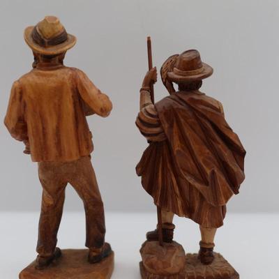 Two Carved Wooden Figurines