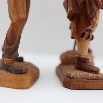 Two Carved Wooden Figurines
