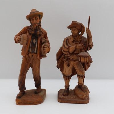 Two Carved Wooden Figurines