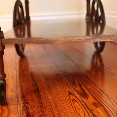 Baker Furniture Mahogany Drop-Leaf Tea Cart (See Details)