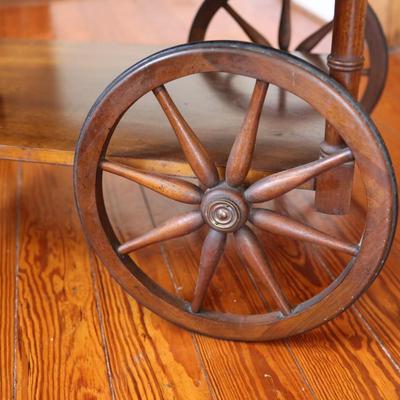 Baker Furniture Mahogany Drop-Leaf Tea Cart (See Details)