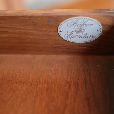 Baker Furniture Mahogany Drop-Leaf Tea Cart (See Details)