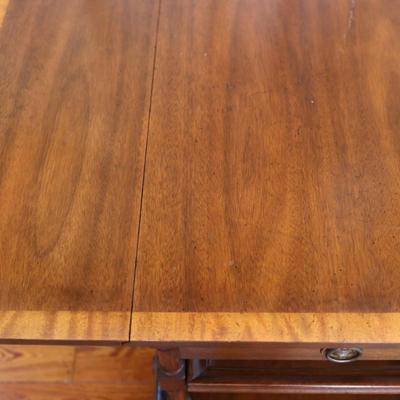 Baker Furniture Mahogany Drop-Leaf Tea Cart (See Details)