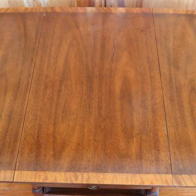Baker Furniture Mahogany Drop-Leaf Tea Cart (See Details)