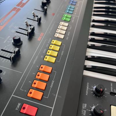 Sale Photo Thumbnail #29: Selling my Roland Jupiter-8, all original and in near-mint condition. I purchased this legendary synth from Rosen Sound in 2015, and it’s been kept in my personal studio ever since. This is the cleanest Jupiter-8 you’ll find—zero color fade and just