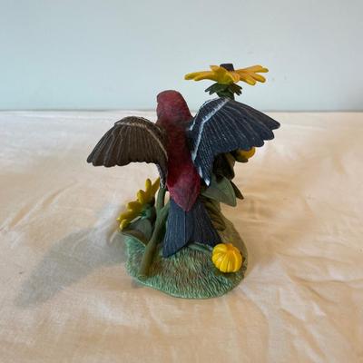 Lenox Porcelain White Winged Crossbill 2000 Garden Birds Figurine Floral