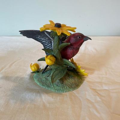 Lenox Porcelain White Winged Crossbill 2000 Garden Birds Figurine Floral