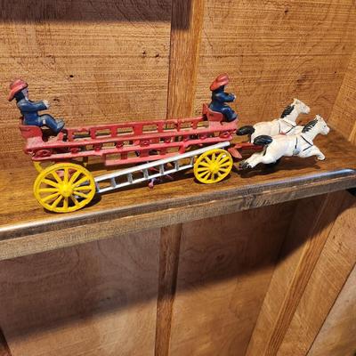 Collection of Fire Trucks Hubley Fire Engine w box + 2 Cast Metal