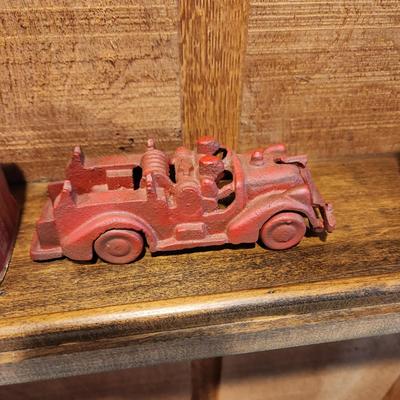Collection of Fire Trucks Hubley Fire Engine w box + 2 Cast Metal