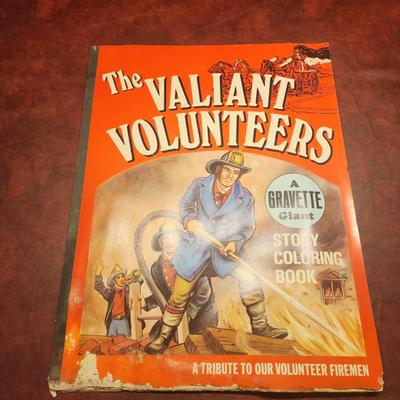 Lot of Fire Dept. Fire Fighting Collectibles including Over sized Coloring Book