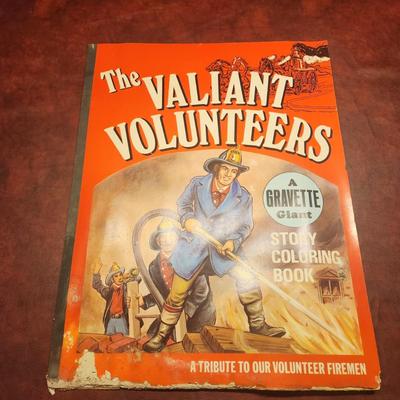Lot of Fire Dept. Fire Fighting Collectibles including Over sized Coloring Book