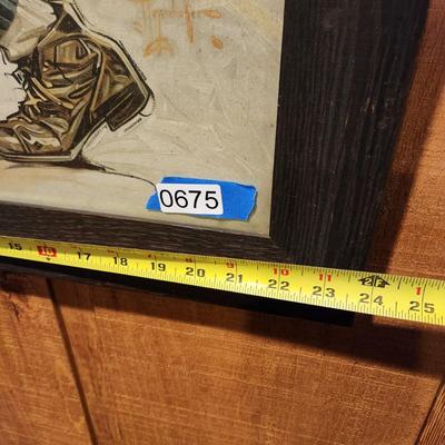 J.C. Leyendecker Down & Goal Framed Art
