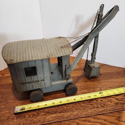 Blue Structo Toys Construction Co Steam Shovel Press Steel