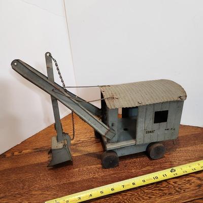 Blue Structo Toys Construction Co Steam Shovel Press Steel