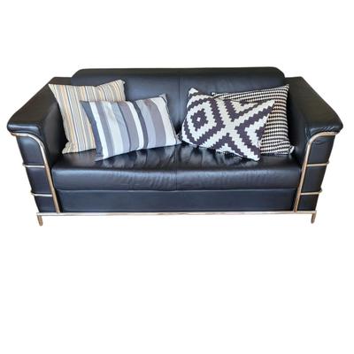 Le Corbusier Chrome Frame Sofa (D-EL)