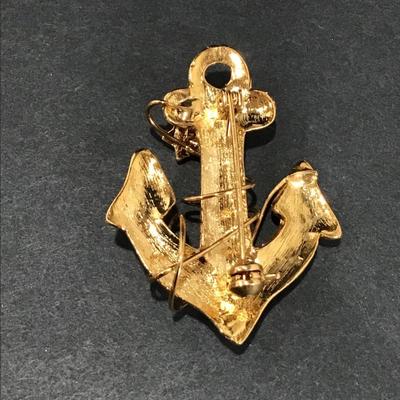 Vintage gold, toned anchor, brooch