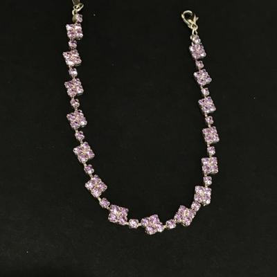 Beautiful, vintage light, purple rhinestone bracelet