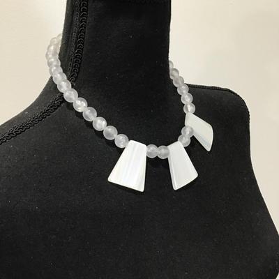 Rare, vintage statement, necklace, faux shell