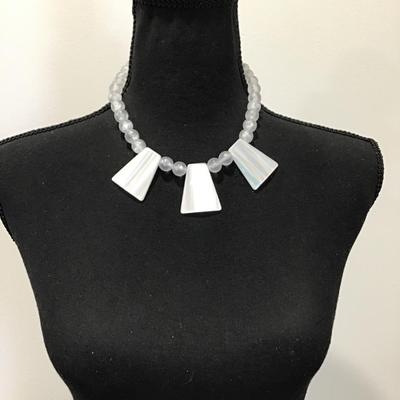 Rare, vintage statement, necklace, faux shell