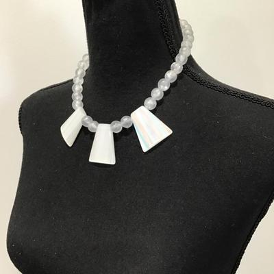 Rare, vintage statement, necklace, faux shell