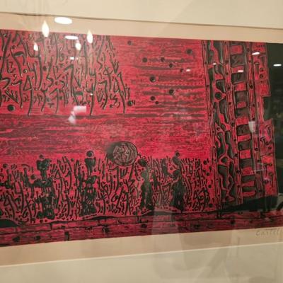 Sale Photo Thumbnail #119: Mid-Century Modern Lithograph of Castel, Signed & Numbered #58/100, c1960s

Dimensions: 20x40
Damage: Water spots on right side