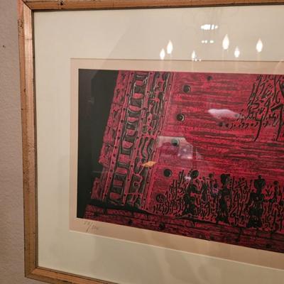 Sale Photo Thumbnail #116: Mid-Century Modern Lithograph of Castel, Signed & Numbered #58/100, c1960s

Dimensions: 20x40
Damage: Water spots on right side