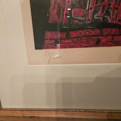 Sale Photo Thumbnail #120: Mid-Century Modern Lithograph of Castel, Signed & Numbered #58/100, c1960s

Dimensions: 20x40
Damage: Water spots on right side
