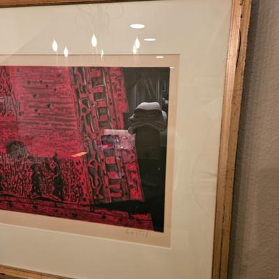 Sale Photo Thumbnail #115: Mid-Century Modern Lithograph of Castel, Signed & Numbered #58/100, c1960s

Dimensions: 20x40
Damage: Water spots on right side