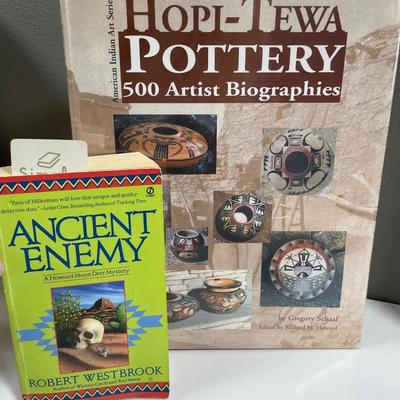 Sale Photo Thumbnail #183: Small bowl full of chips from Native American Pottery
Includes two books and multiple magazines from New Mexico and Arizona