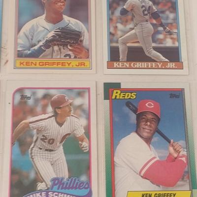 Collection of Mostly Topps Baseball Trading Cards Ken Griffey, Sr and Jr, Cal Ripkin, Others