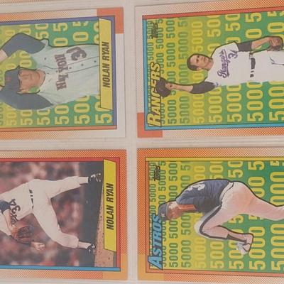 Collection of Mostly Topps Baseball Trading Cards Nolan Ryan, Terry Bradshaw, Others