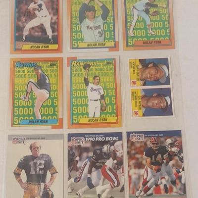 Collection of Mostly Topps Baseball Trading Cards Nolan Ryan, Terry Bradshaw, Others