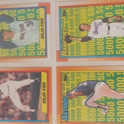 Collection of Mostly Topps Baseball Trading Cards Nolan Ryan, Terry Bradshaw, Others
