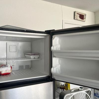 Sale Photo Thumbnail #677: Stainless steel color refrigerator. Works great, super cold. See pics for specifications