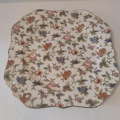 Vintage Japanese Moriyama Mori-Machi Hand-Painted Platter