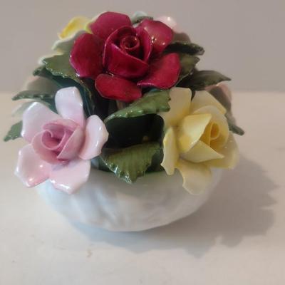 Vintage Aynsley Capodimonte Design Floral Figurine