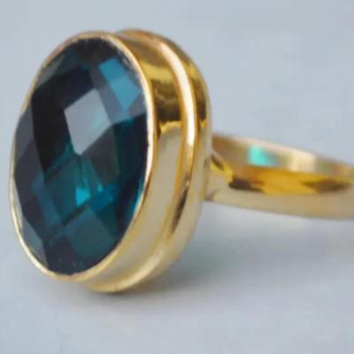 Faceted Neon Apetite Gemstone Ring