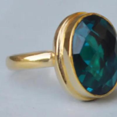 Faceted Neon Apetite Gemstone Ring