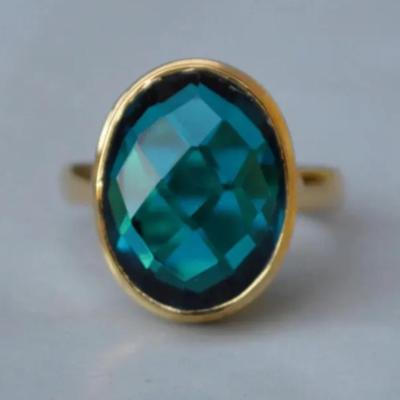 Faceted Neon Apetite Gemstone Ring