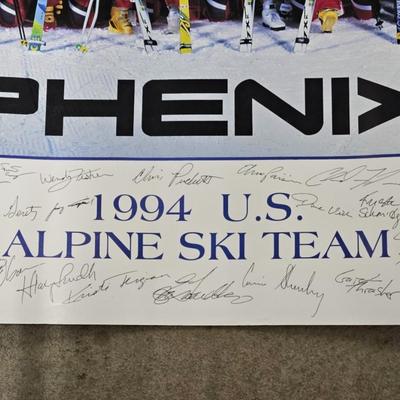 Sale Photo Thumbnail #235: DM68. Poster of the 1994 US Alpine Ski Team

Description: Printed autographs of the team, in a protective box
Dimensions: 24x18
Damage: Normal wear